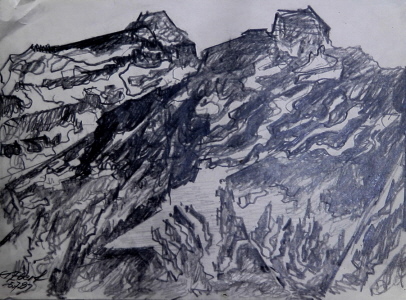 Bergrücken in der Schweiz